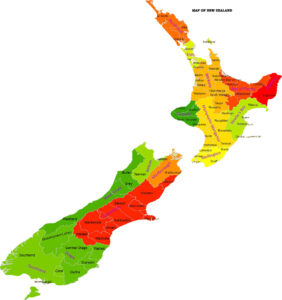 Map of New Zealand